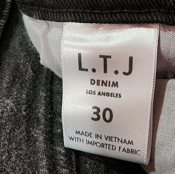 LTJ Letter to Juliet Black Washed Jeans Size 30 Raw Hem Colorblock Ankle Denim - Picture 6 of 11